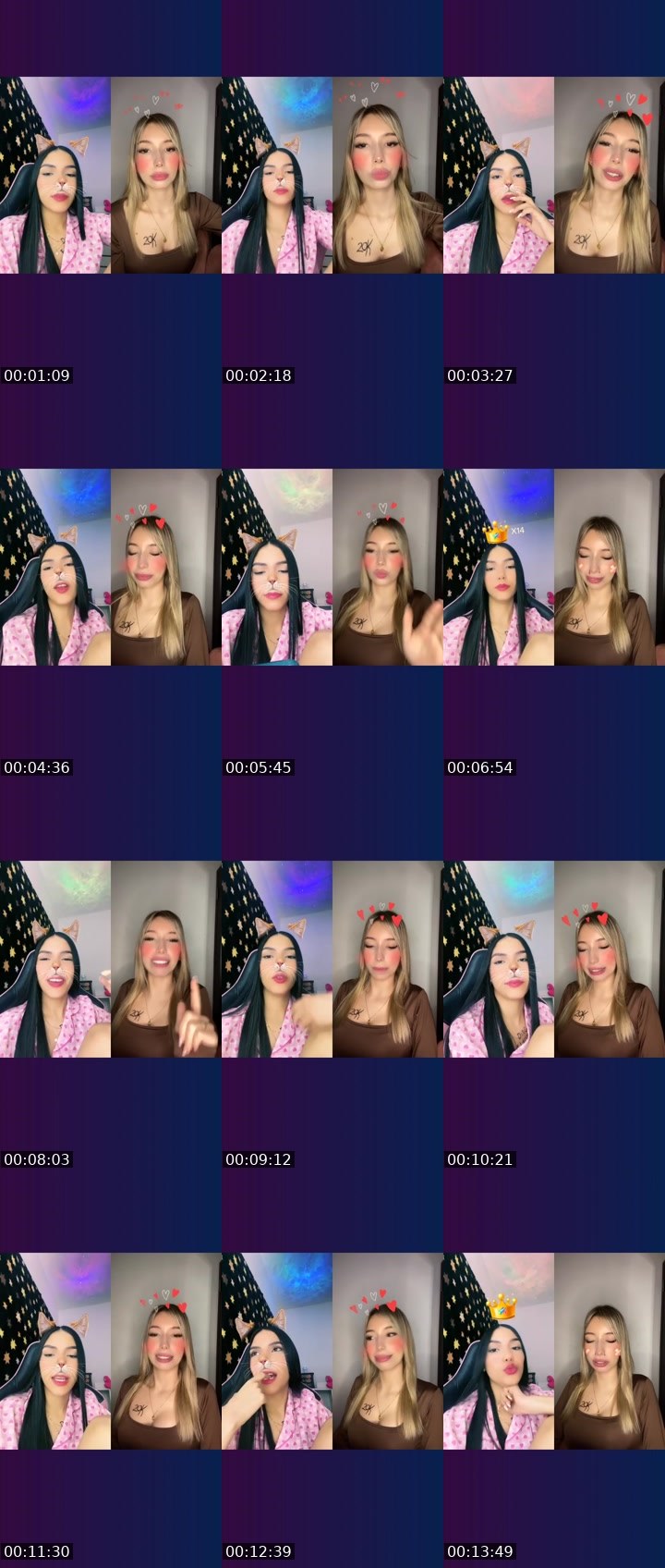 Contact-sheet preview of ✨🌖𝐆É𝐍𝐎𝐕𝐀🩷's Liveme recording