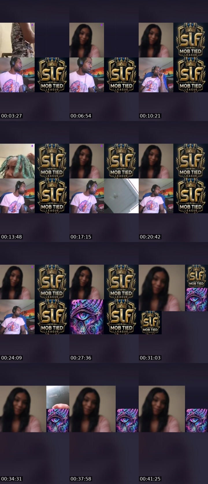 Contact-sheet preview of StayNYoFinaoLane🏁's Liveme recording