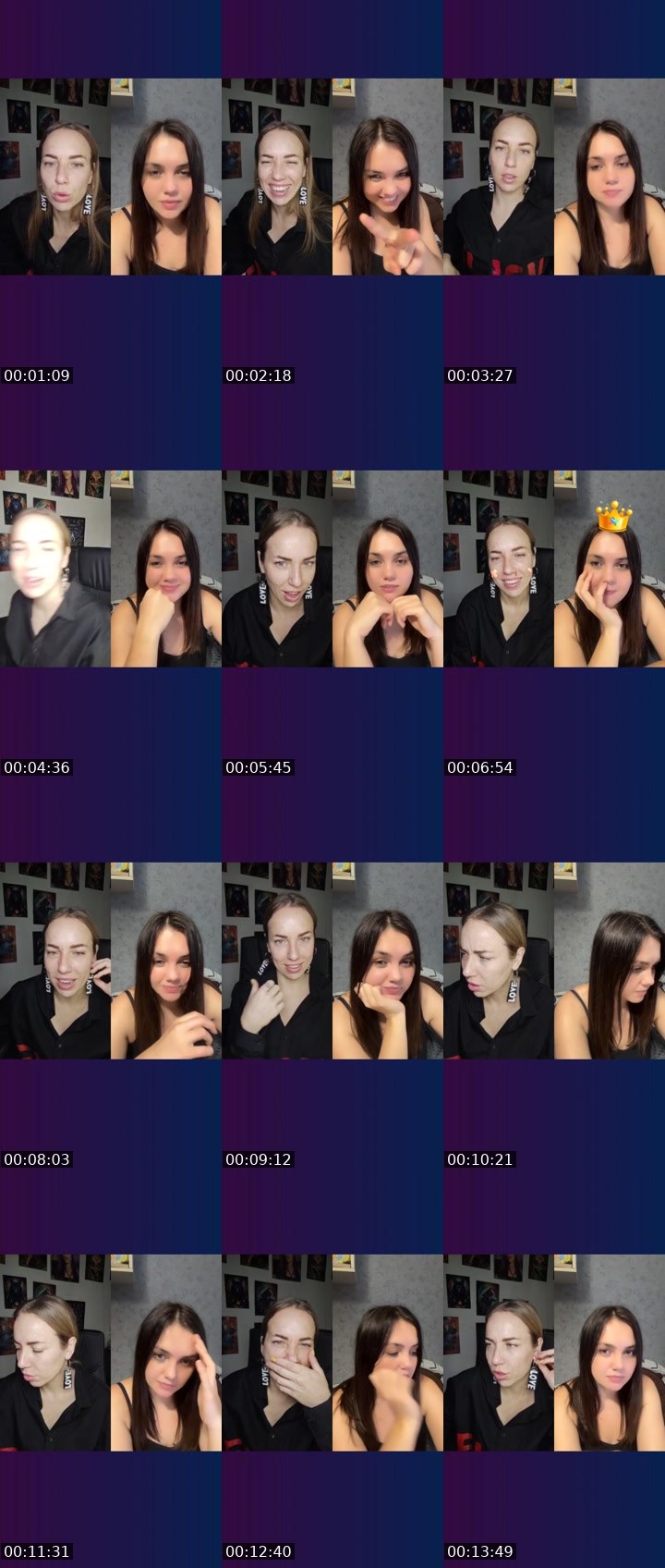 Contact-sheet preview of YULIIA FAKAS👼🪽's Liveme recording