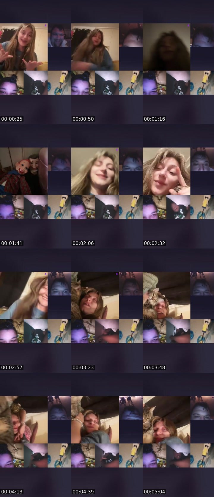 Contact-sheet preview of 𝘬​ᥴ ꪖ​ꪀ​ꪀ🔆's Liveme recording