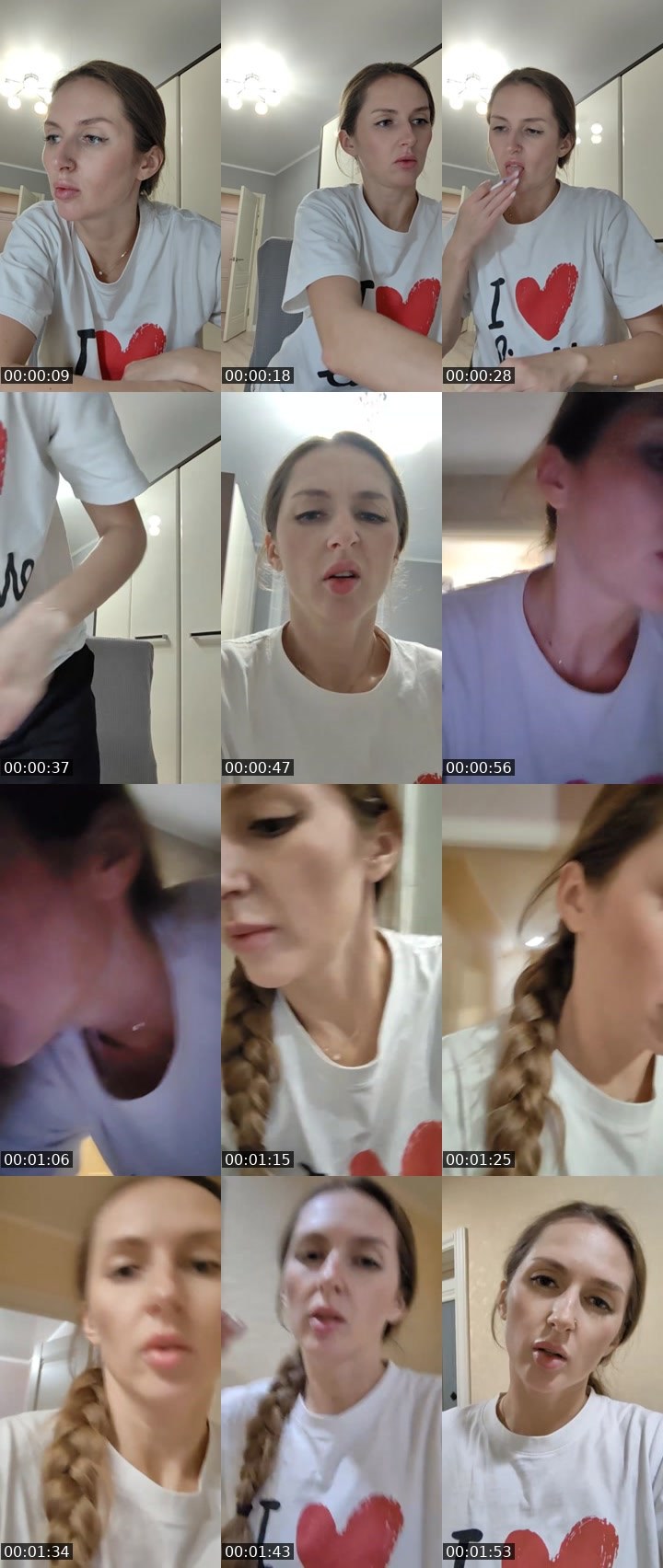 Contact-sheet preview of HELLena😈's Liveme recording