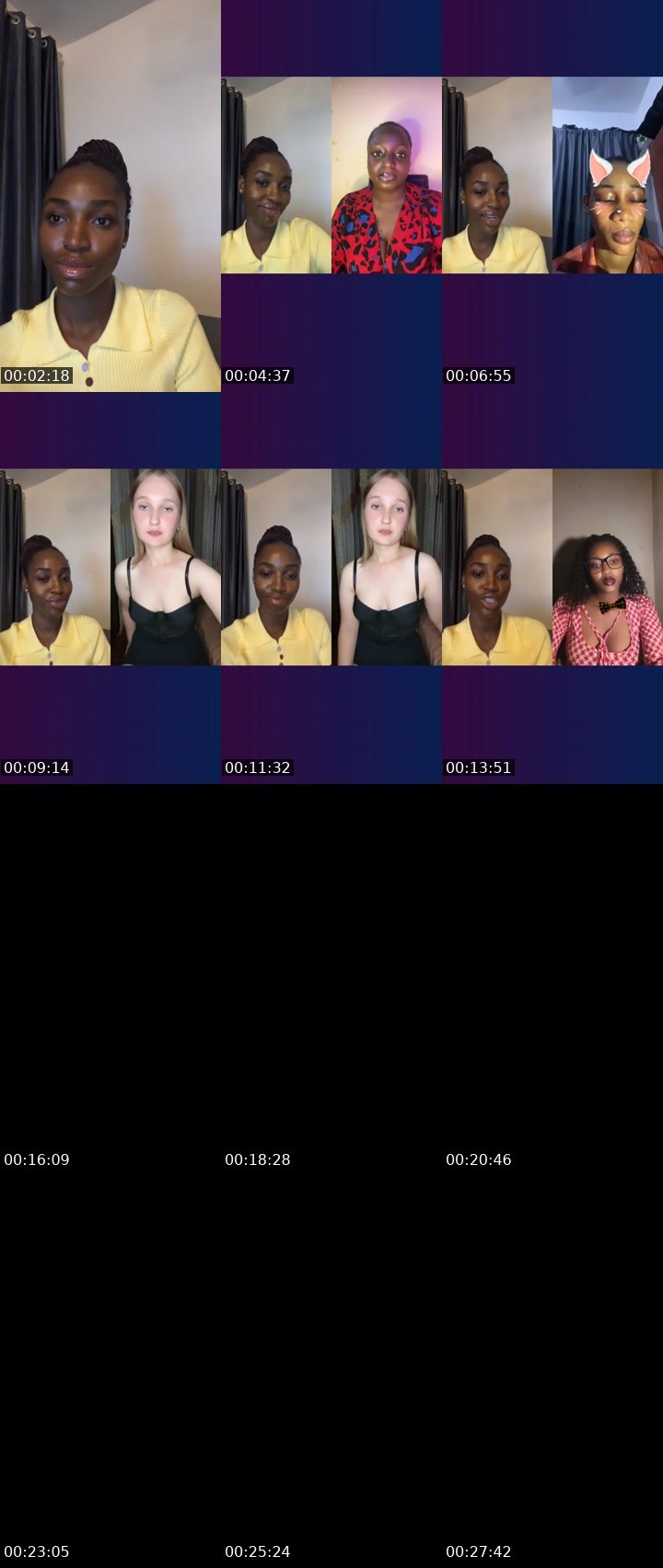 Contact-sheet preview of Ava🕊️'s Liveme recording