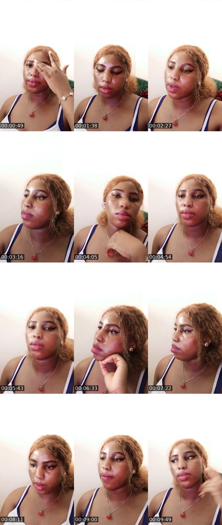 Contact-sheet preview of Caramel 🏦's Liveme recording