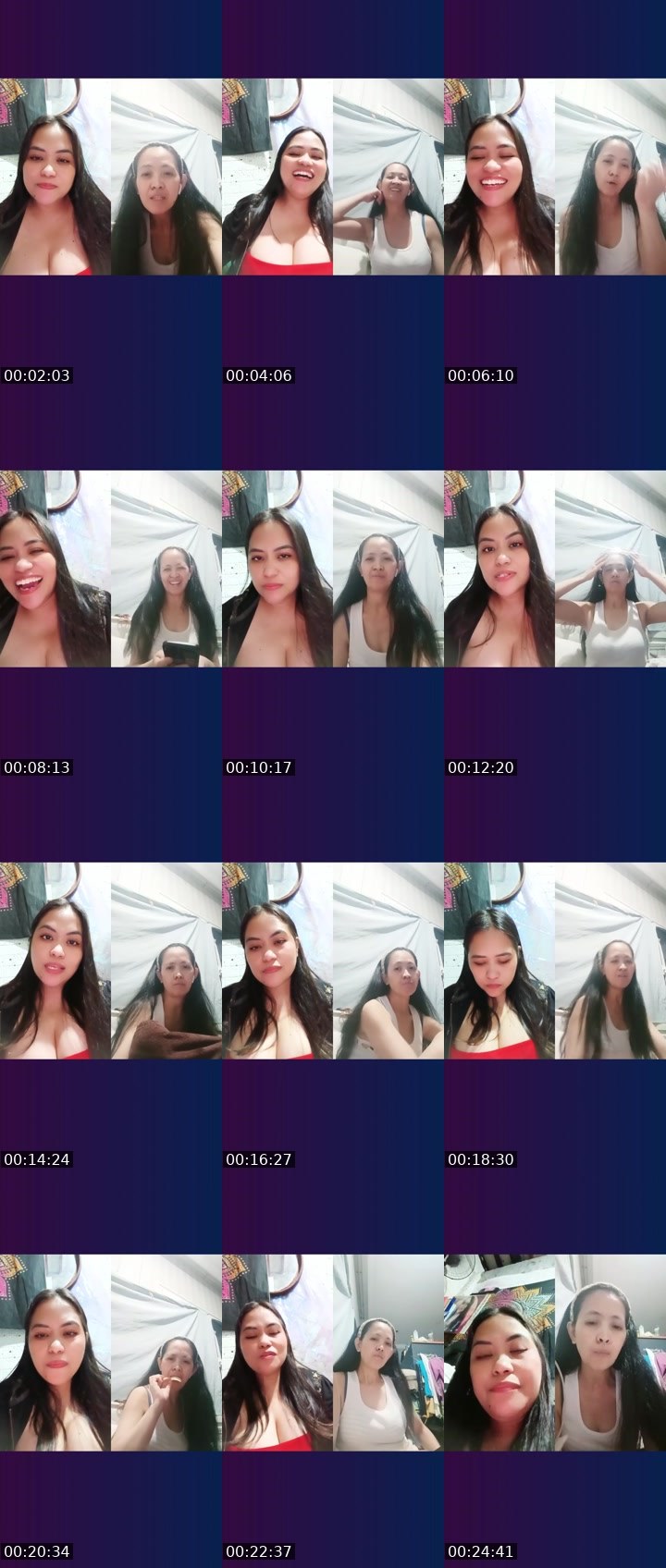 Contact-sheet preview of 🏄Louise🌐👏's Liveme recording