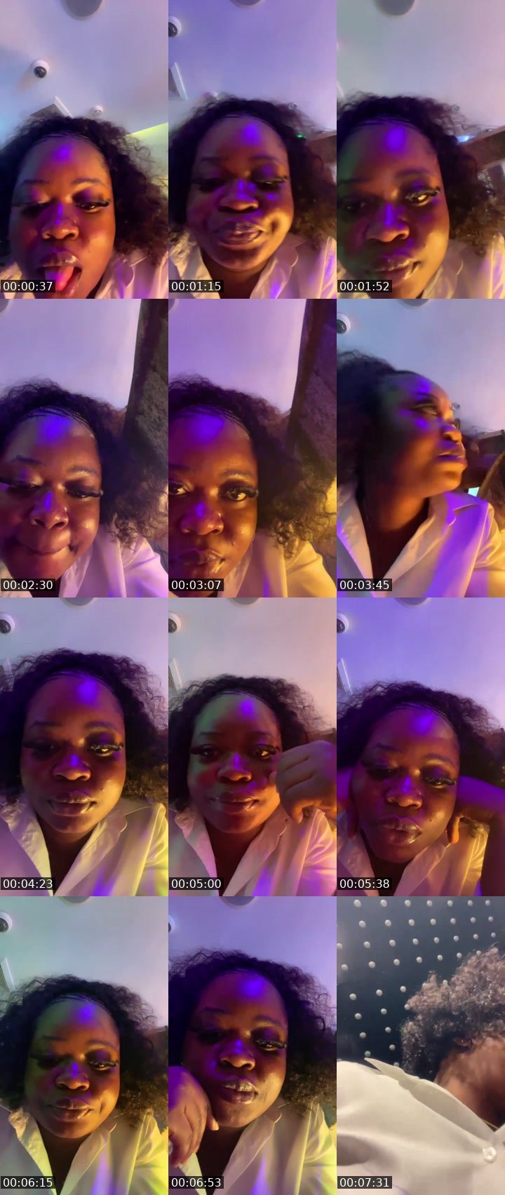 Contact-sheet preview of Emory crown's Liveme recording