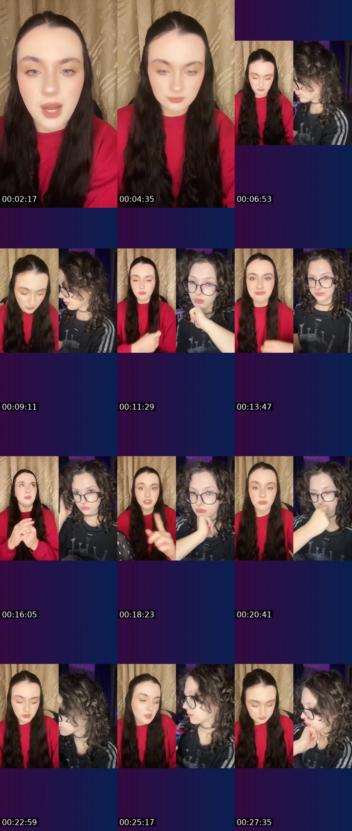 Contact-sheet preview of 🌙꧁ʟᴜɴᴏx꧂🌙's Liveme recording