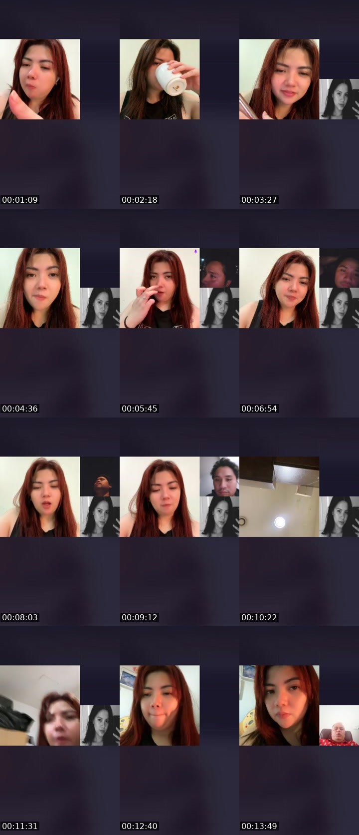 Contact-sheet preview of Inoj🌸's Liveme recording