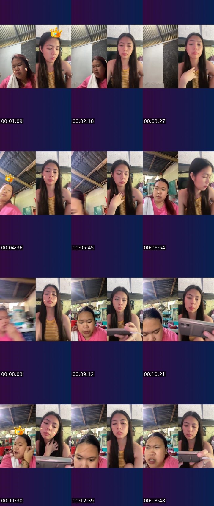 Contact-sheet preview of 👸🏻Asya.☘️'s Liveme recording