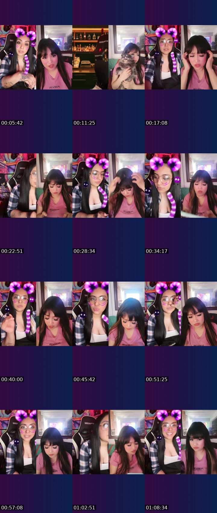 Contact-sheet preview of 🥨P4nda20⭕️ulala🖤🌈's Liveme recording