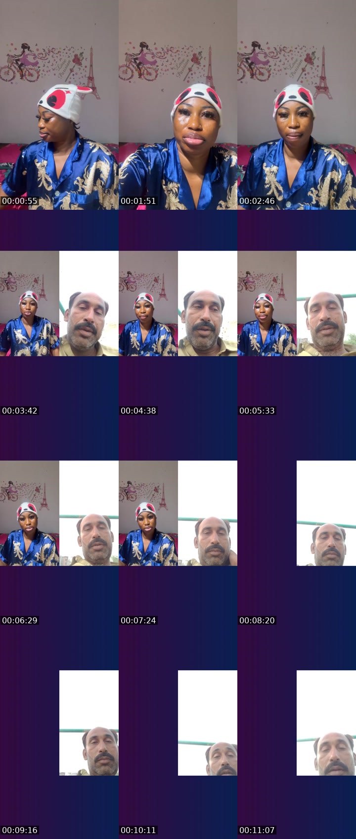 Contact-sheet preview of Ayoade's Liveme recording