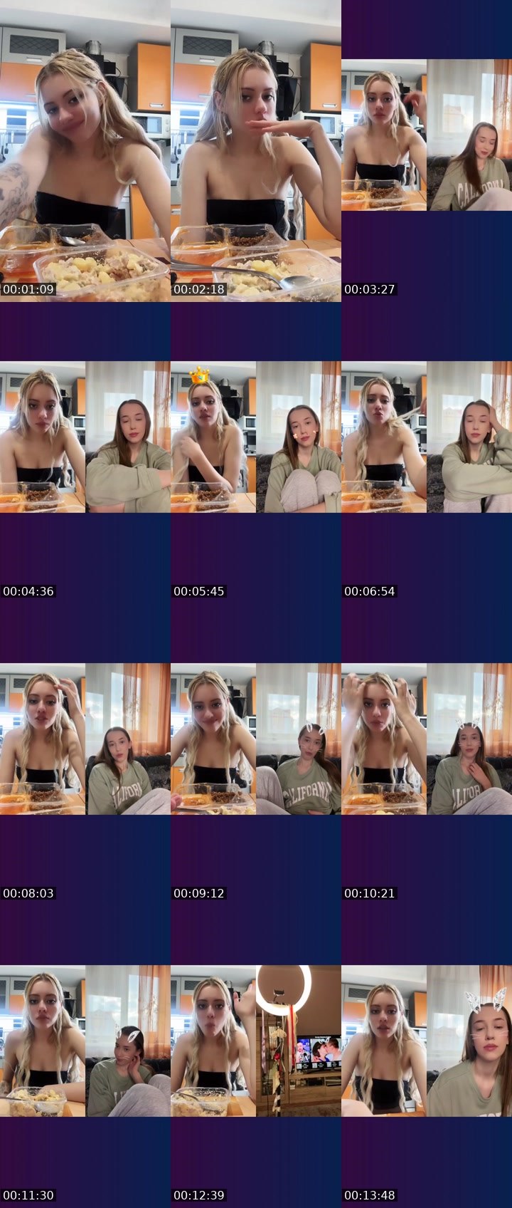 Contact-sheet preview of BlondBerry🍓's Liveme recording