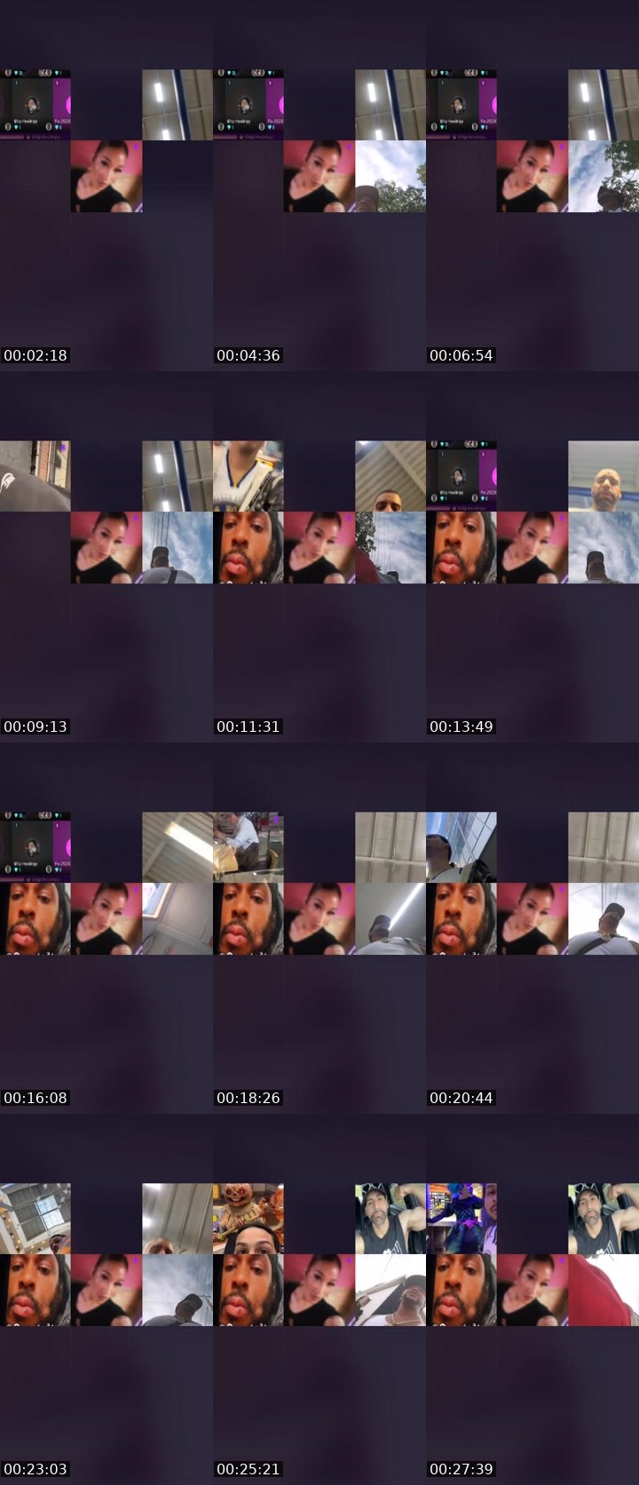 Contact-sheet preview of 𝓙𝓐𝓓𝓐💋's Liveme recording