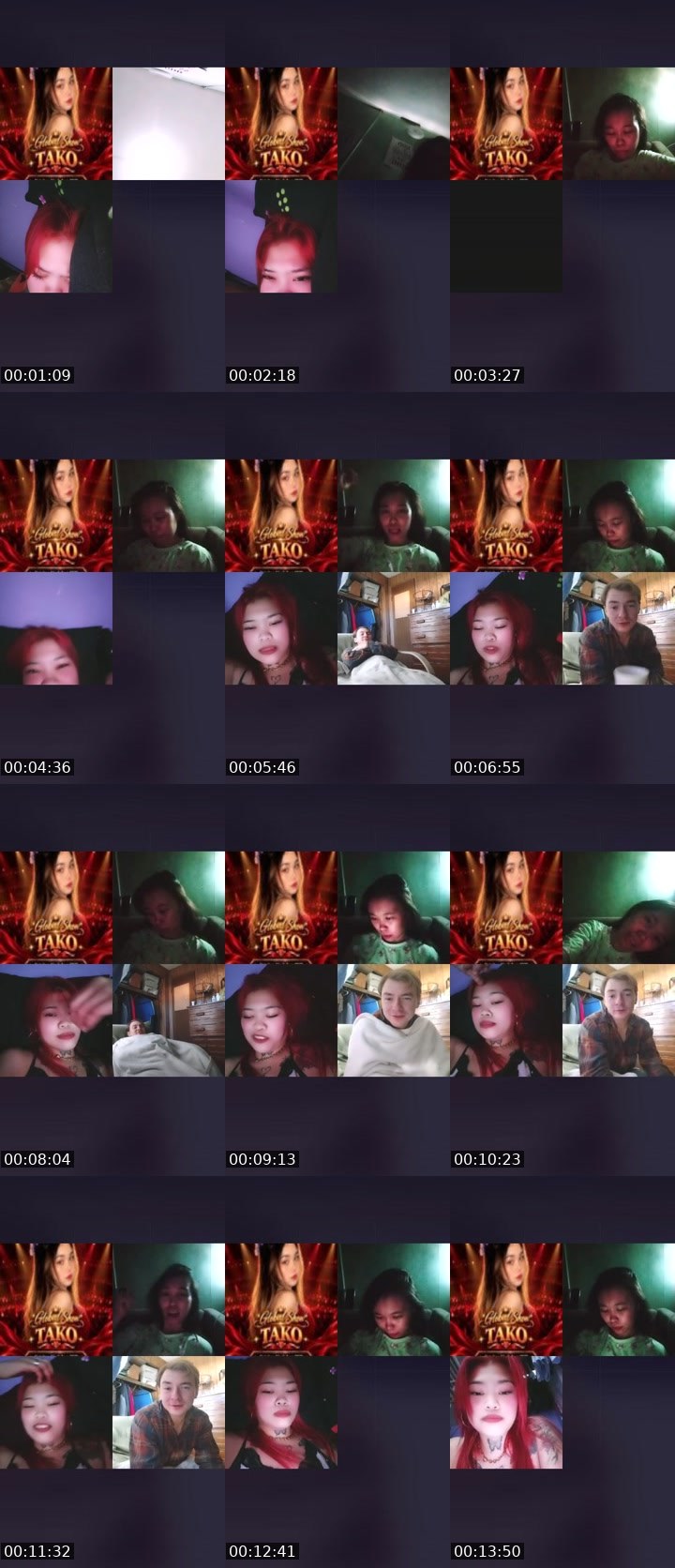 Contact-sheet preview of 18kℹ️𝙏AKO👾's Liveme recording