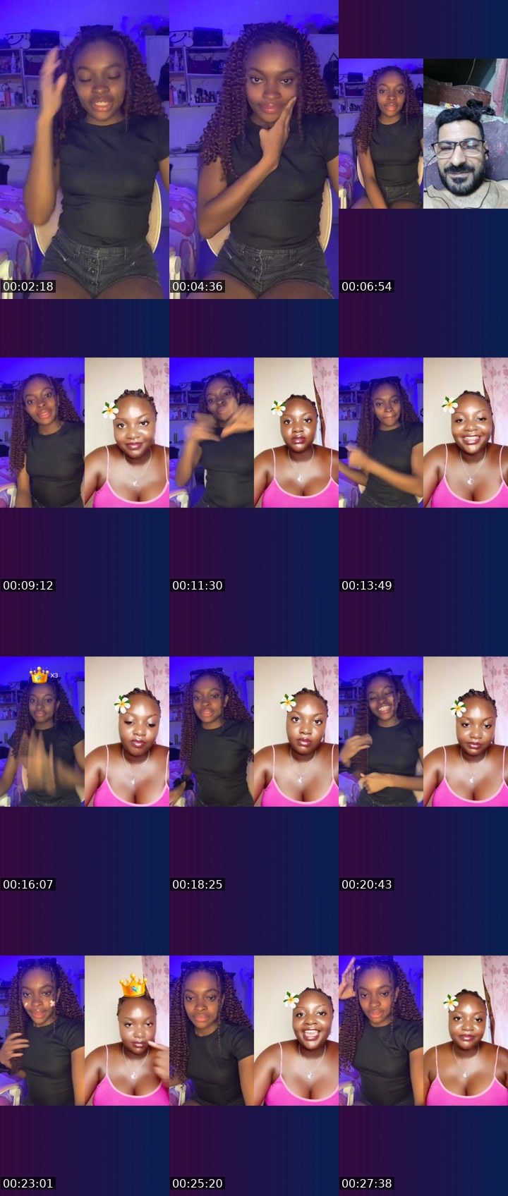 Contact-sheet preview of Creamy💗's Liveme recording