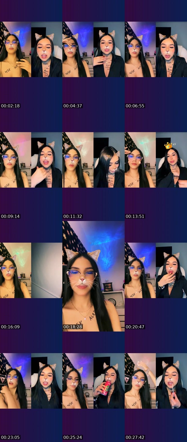 Contact-sheet preview of ✨🌖𝐆É𝐍𝐎𝐕𝐀🩷's Liveme recording