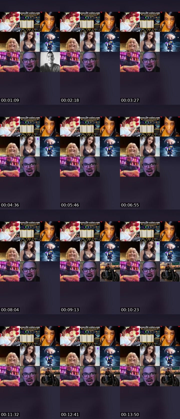 Contact-sheet preview of Roz.'s Liveme recording