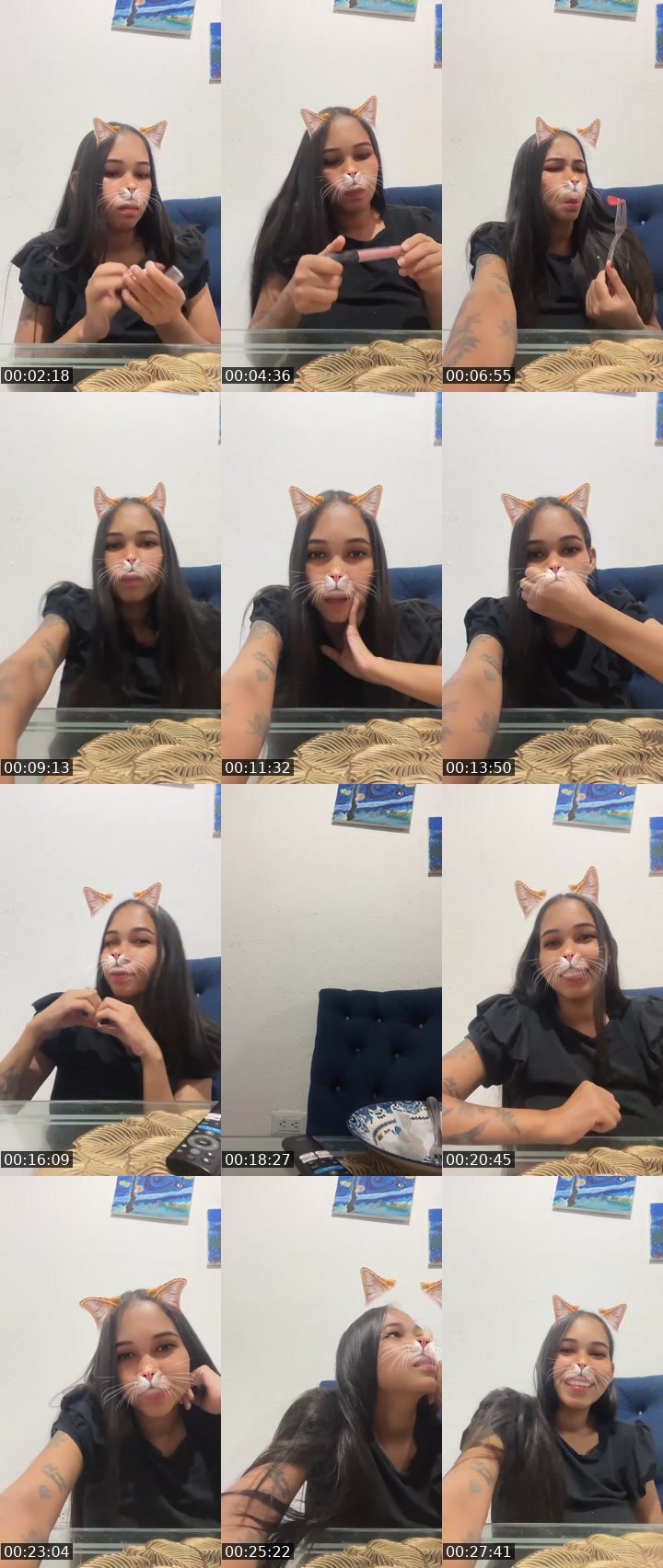 Contact-sheet preview of ☁️Yomi flowers ☁️🧸's Liveme recording