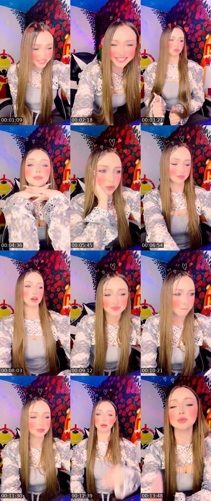 Contact-sheet preview of ᴋɪꜱꜱ🇰🇿ᴅɪᴅɪꜱʜᴋᴀ's Liveme recording