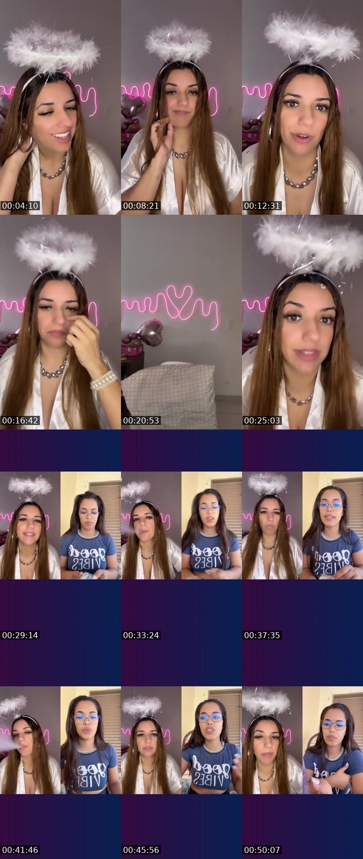 Contact-sheet preview of Line Ribeiro 😎's Liveme recording
