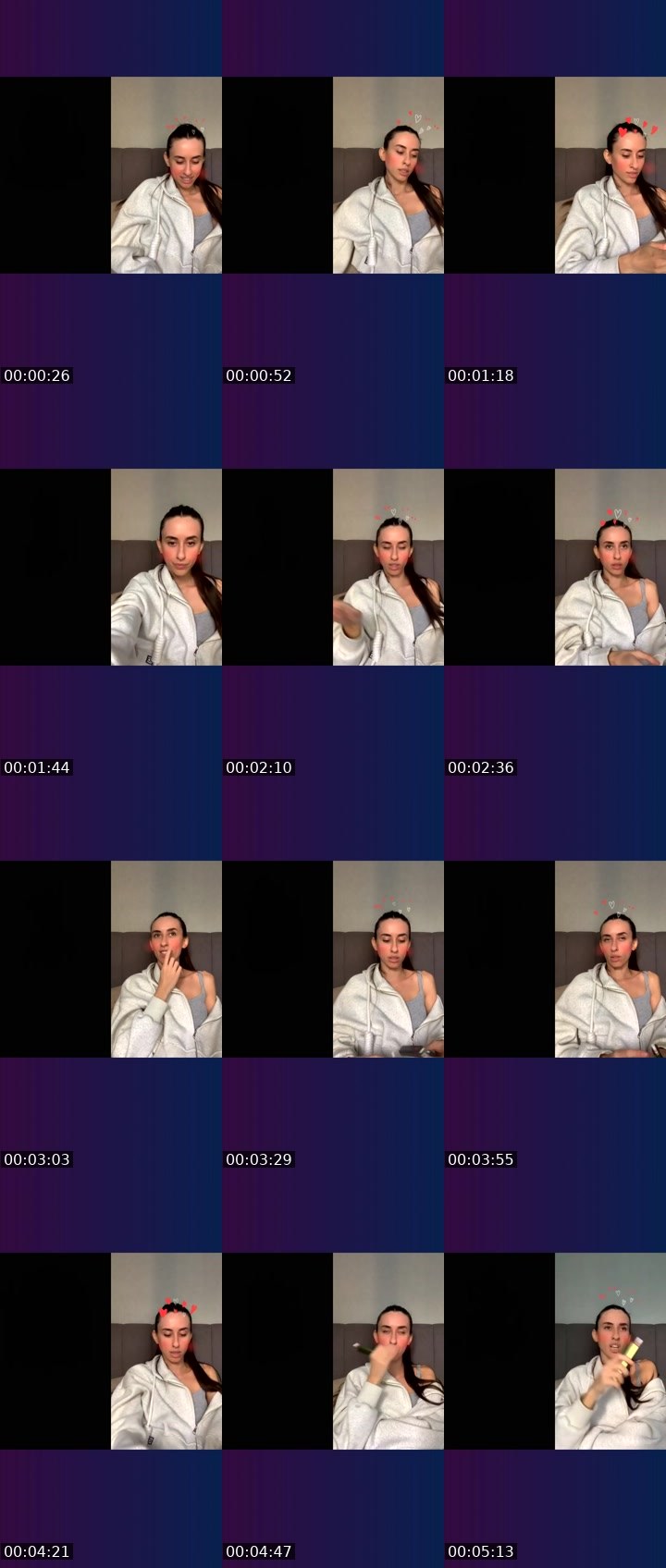 Contact-sheet preview of InsomniA.❤️‍🔥✨'s Liveme recording