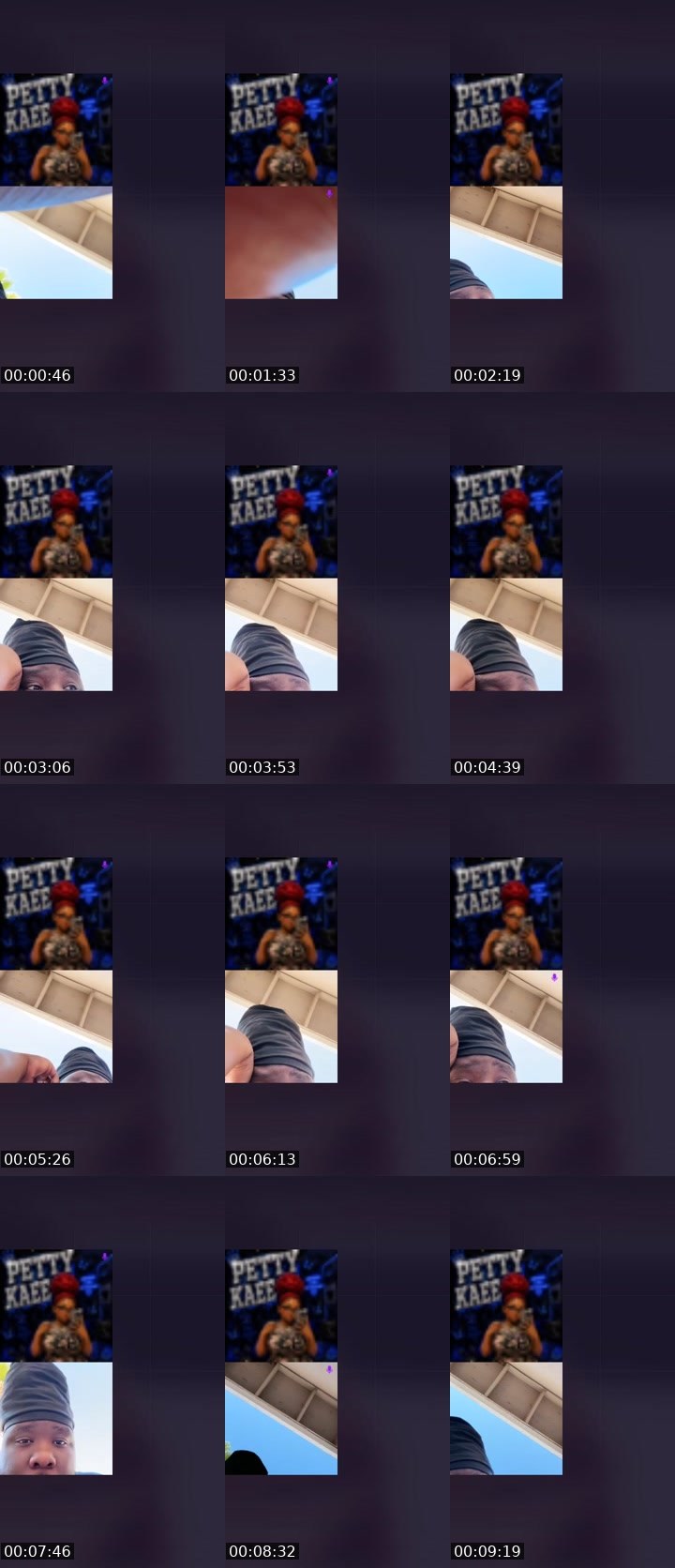 Contact-sheet preview of 🖤Petty Kaee💨's Liveme recording