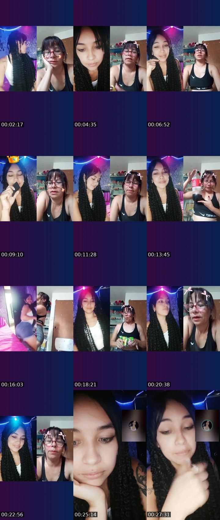 Contact-sheet preview of 👑⃤Luz🧸💜's Liveme recording