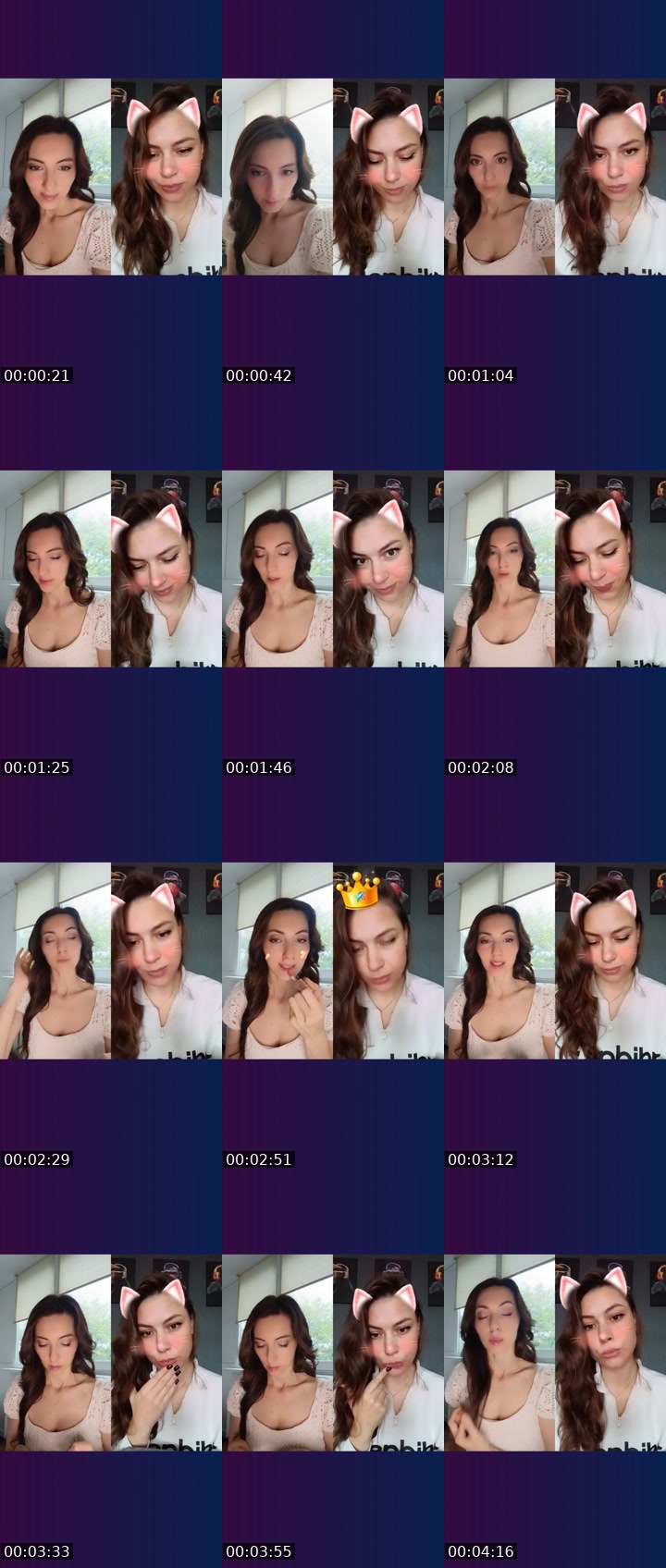 Contact-sheet preview of 💯Oly's Liveme recording