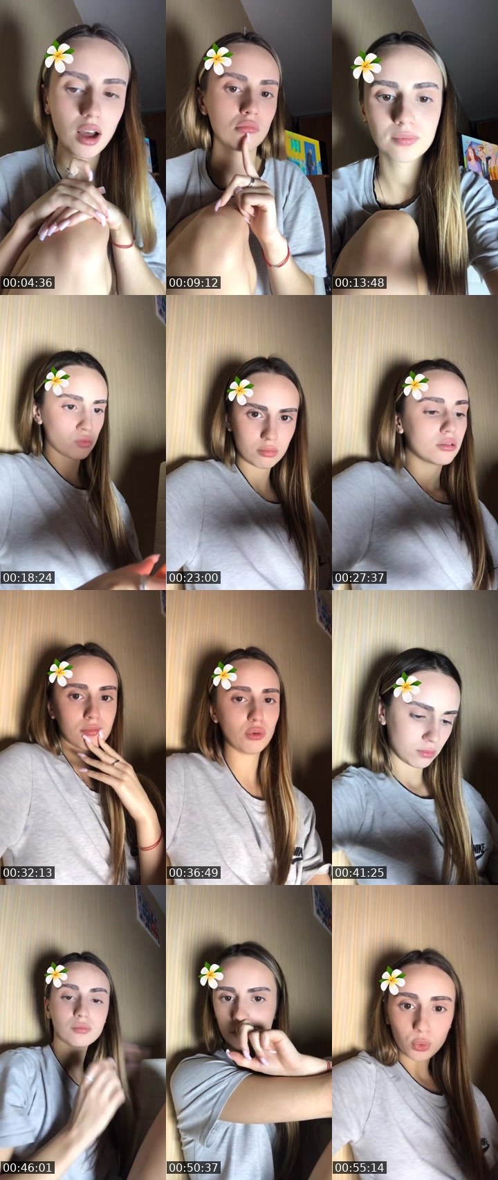 Contact-sheet preview of 𝓑𝓪𝓶𝓫𝓲 𝓔𝔂𝓮𝓼's Liveme recording
