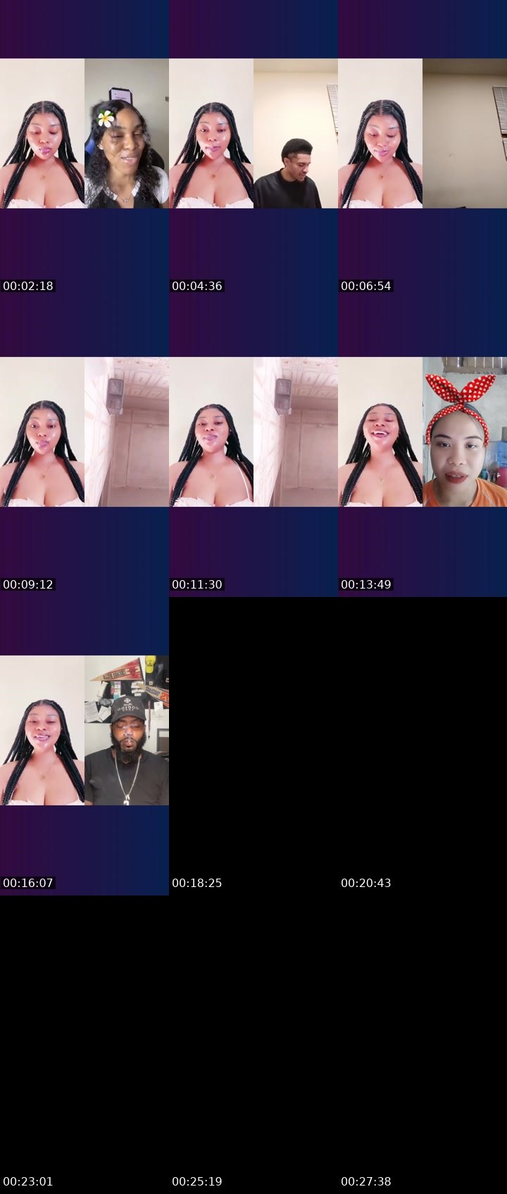 Contact-sheet preview of Rain🌧️🧜‍♀️'s Liveme recording