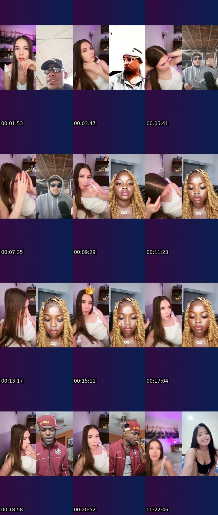 Contact-sheet preview of luna.x 🌙✨'s Liveme recording