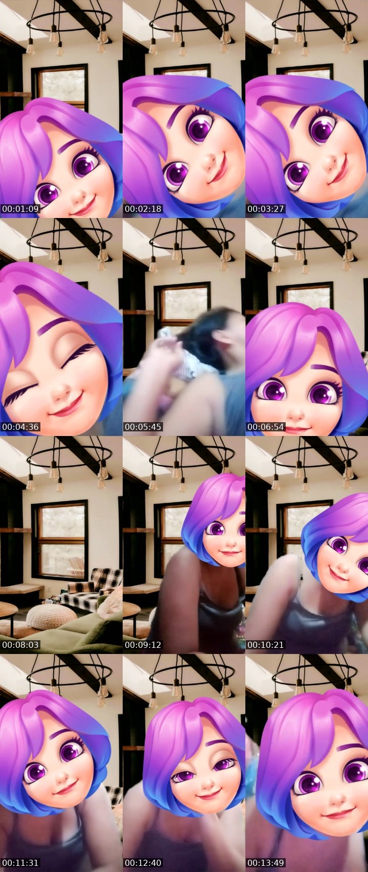 Contact-sheet preview of 🏆秘密の女の子💋's Liveme recording