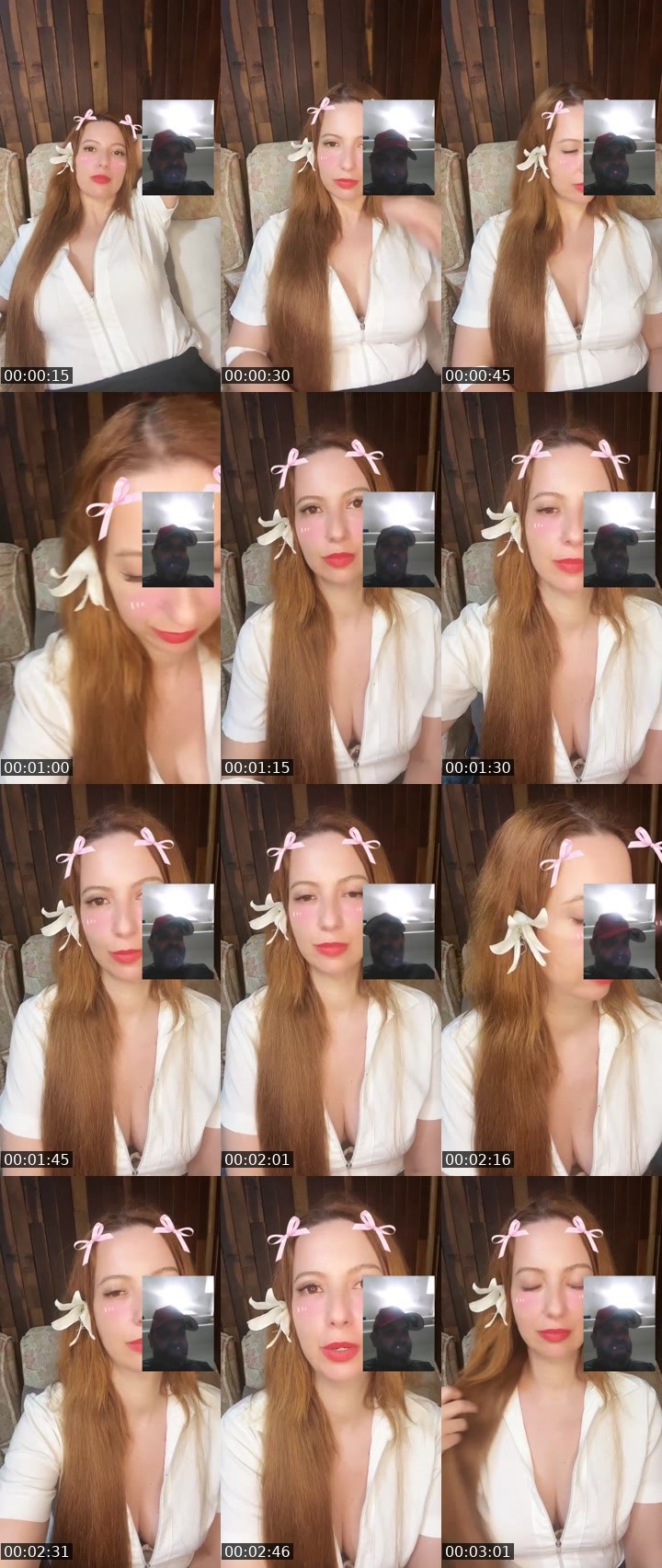 Contact-sheet preview of Ruiva Samantha's Liveme recording