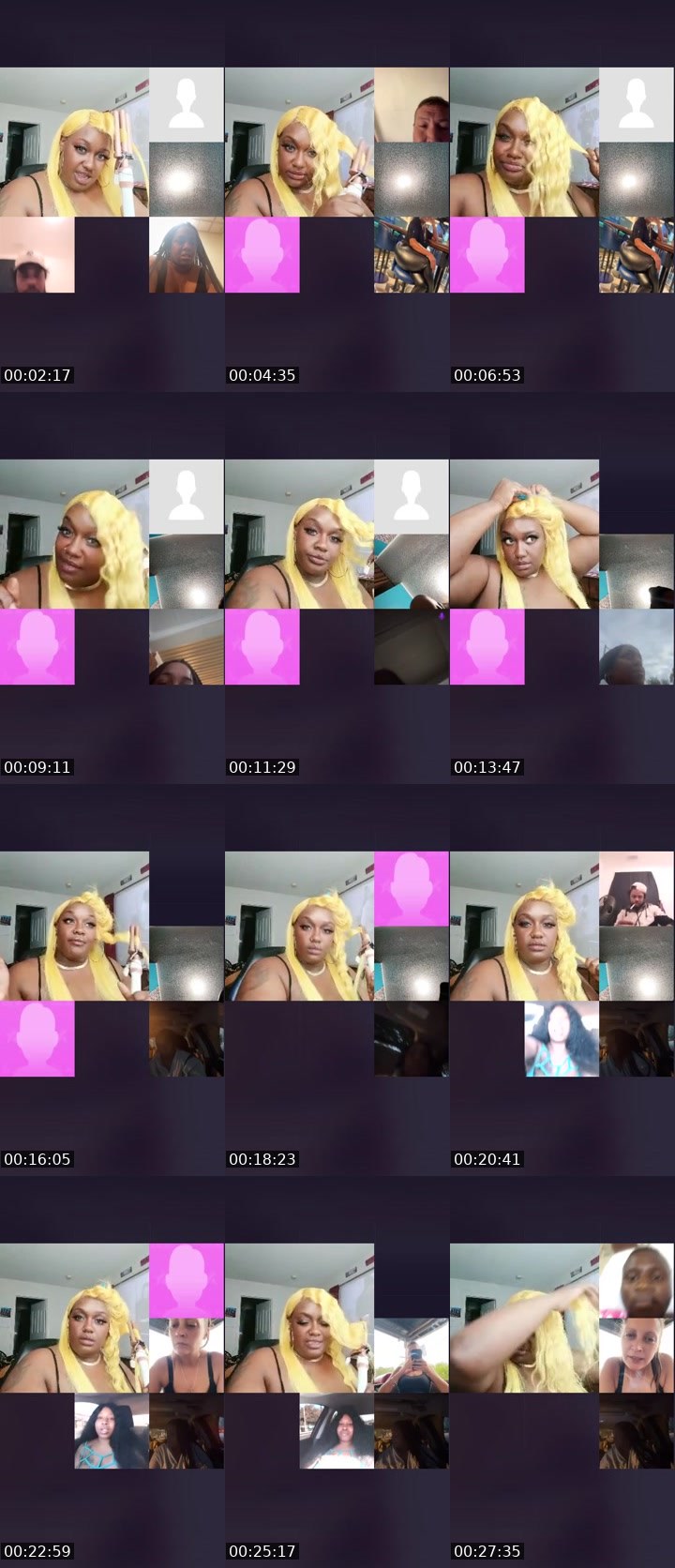 Contact-sheet preview of Honeybutta4evaTF's Liveme recording