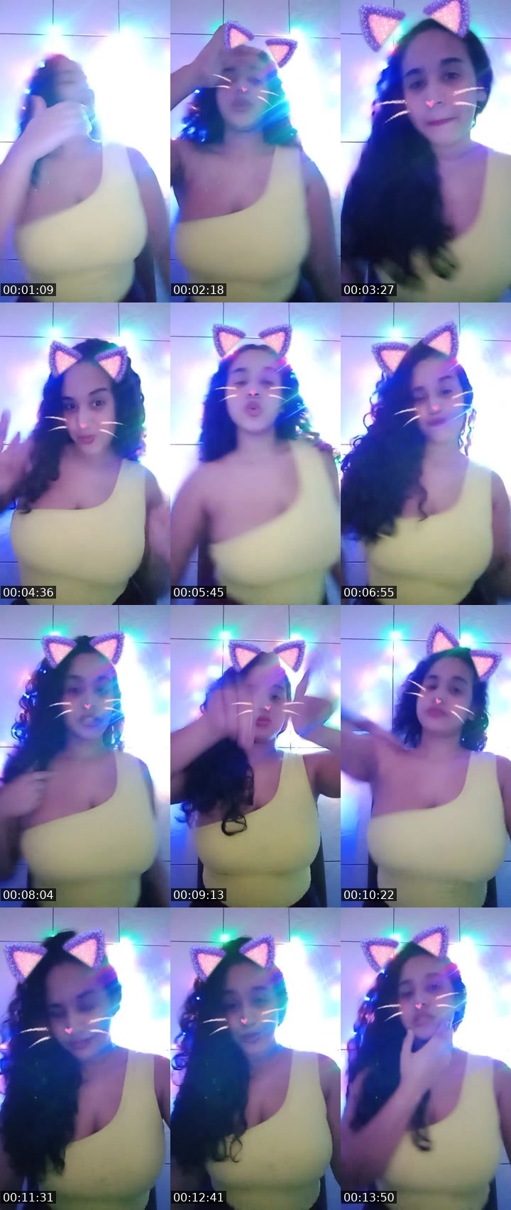 Contact-sheet preview of Gatona 💜's Liveme recording