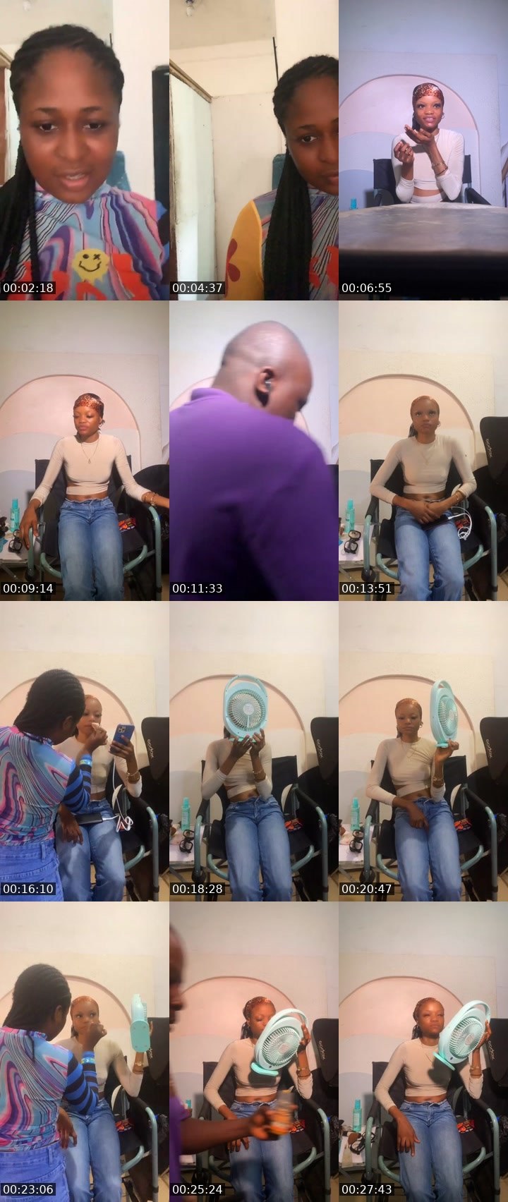 Contact-sheet preview of 🔥💎Stacy🔆's Liveme recording