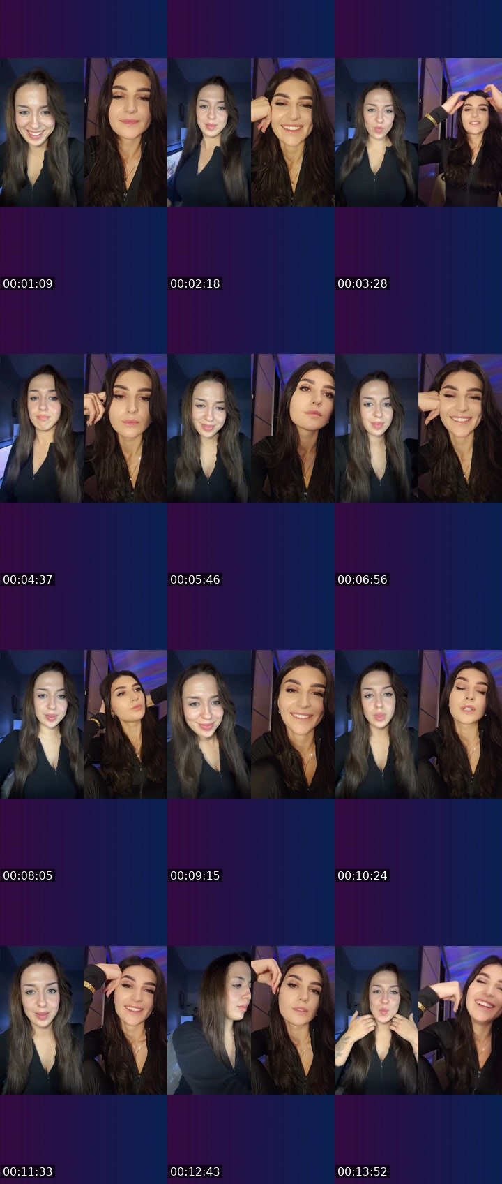 Contact-sheet preview of Tata25's Liveme recording