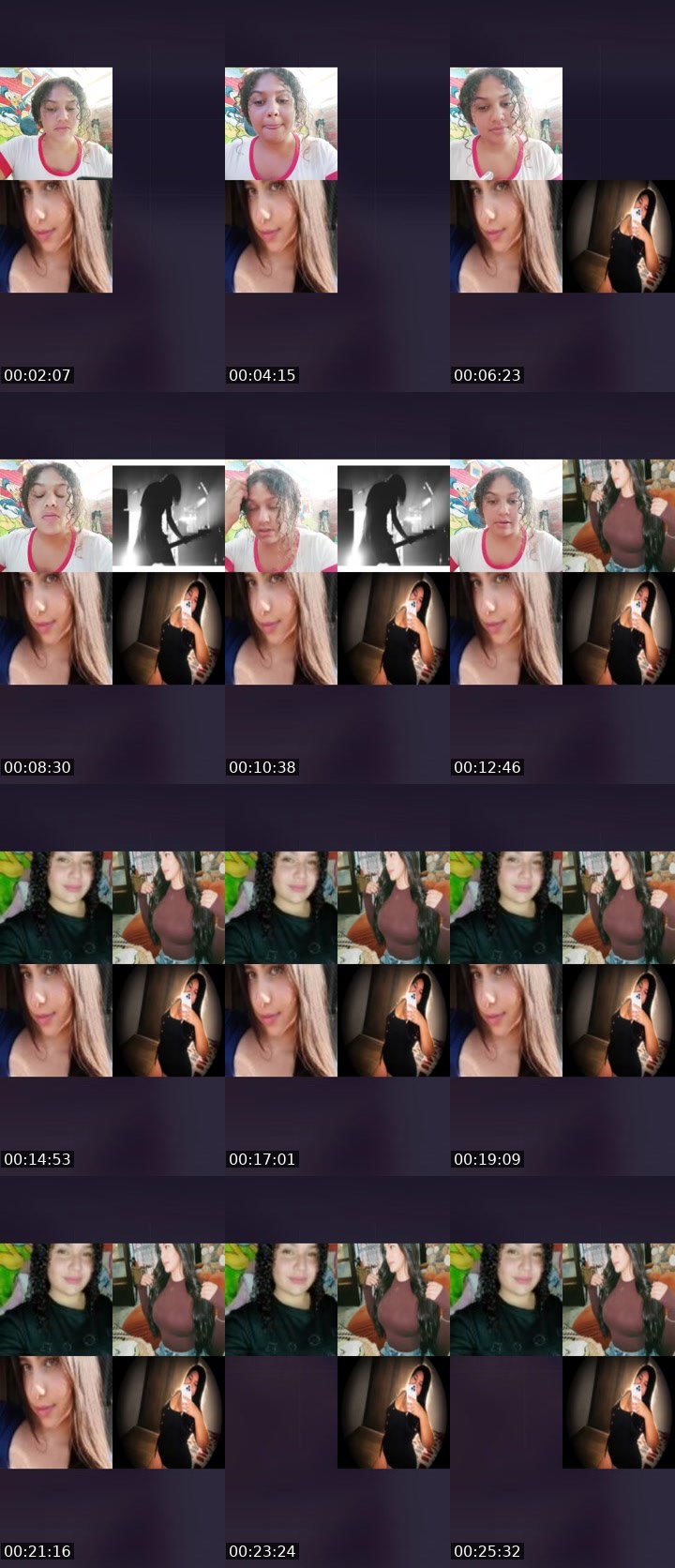 Contact-sheet preview of ☁️eve💨's Liveme recording