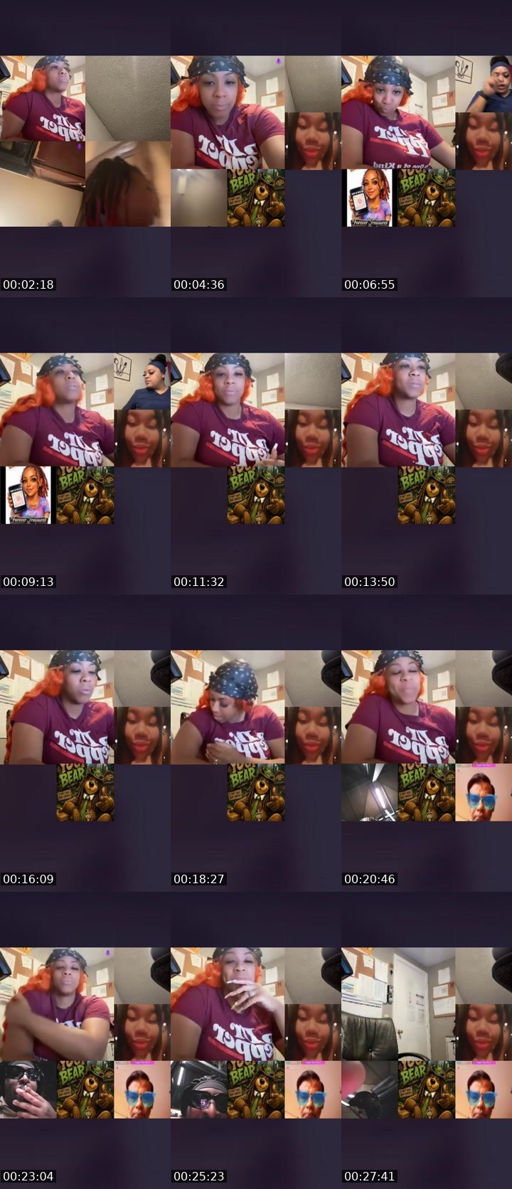 Contact-sheet preview of 🦾🐻Highyella🔆⃤'s Liveme recording