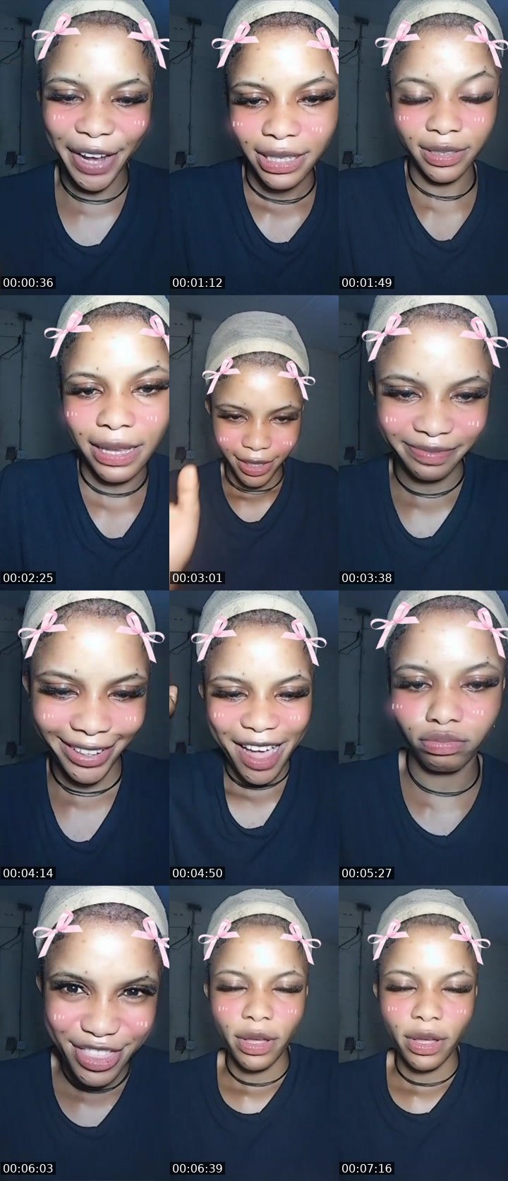 Contact-sheet preview of preshy ama's Liveme recording
