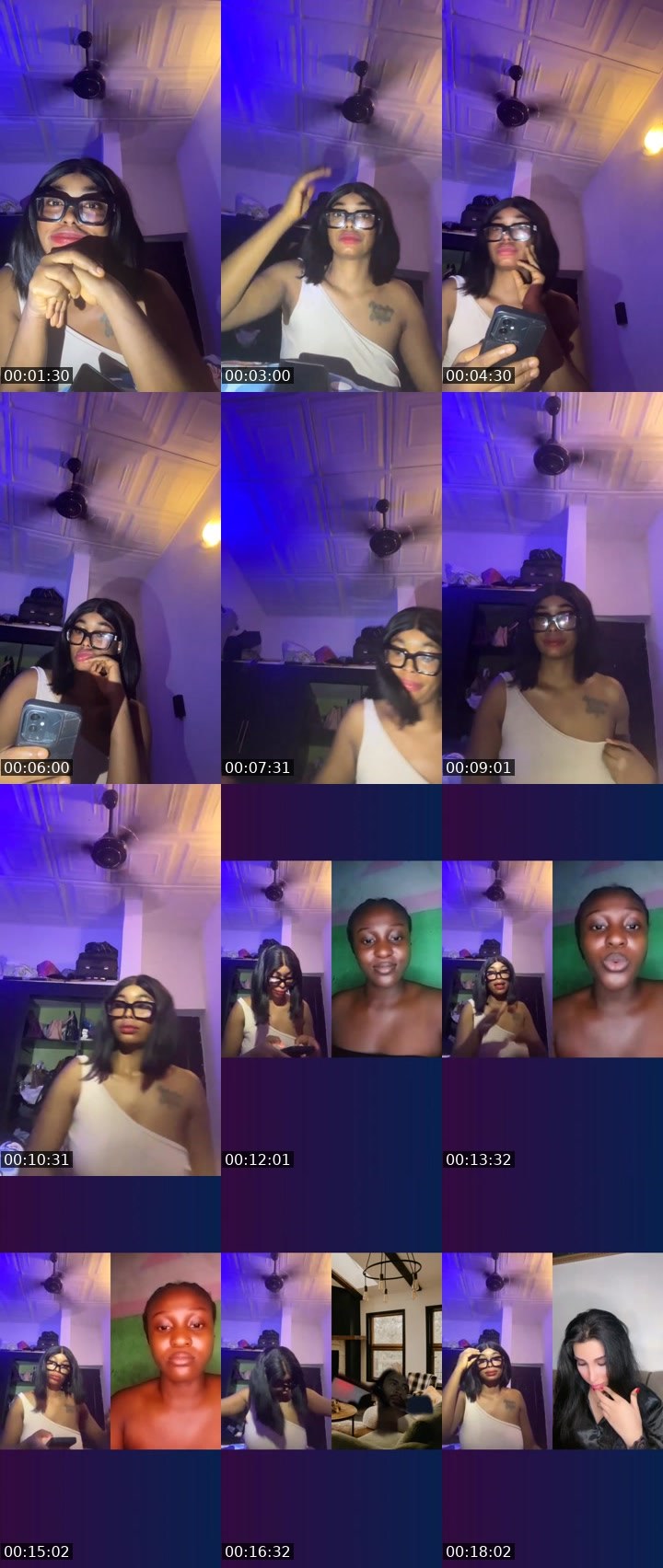 Contact-sheet preview of 14k🏦NellyBae🌺🦍's Liveme recording