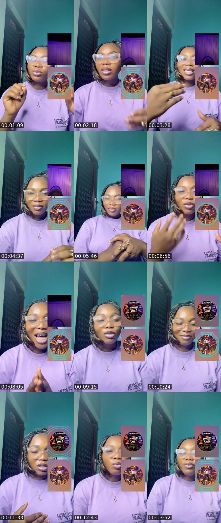Contact-sheet preview of ✯💸😈13k Daniella☞💓's Liveme recording