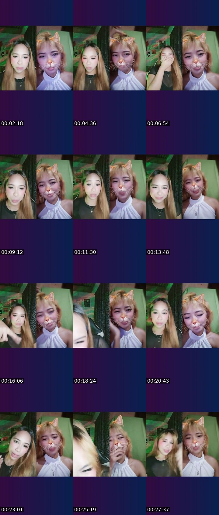 Contact-sheet preview of ㋡👸Chin🌼ᥫ᭡'s Liveme recording