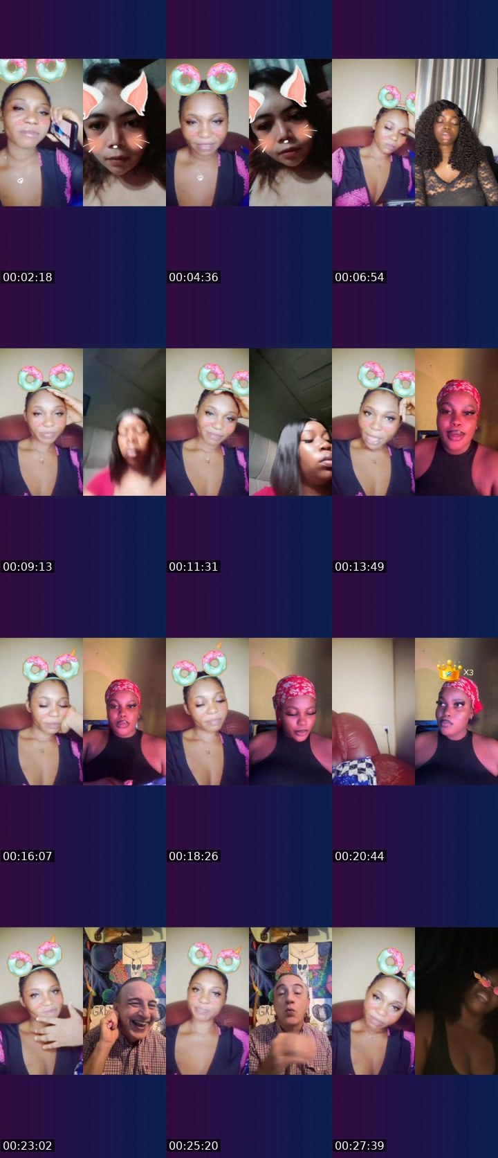 Contact-sheet preview of 🎭Agoddess🩷454T's Liveme recording