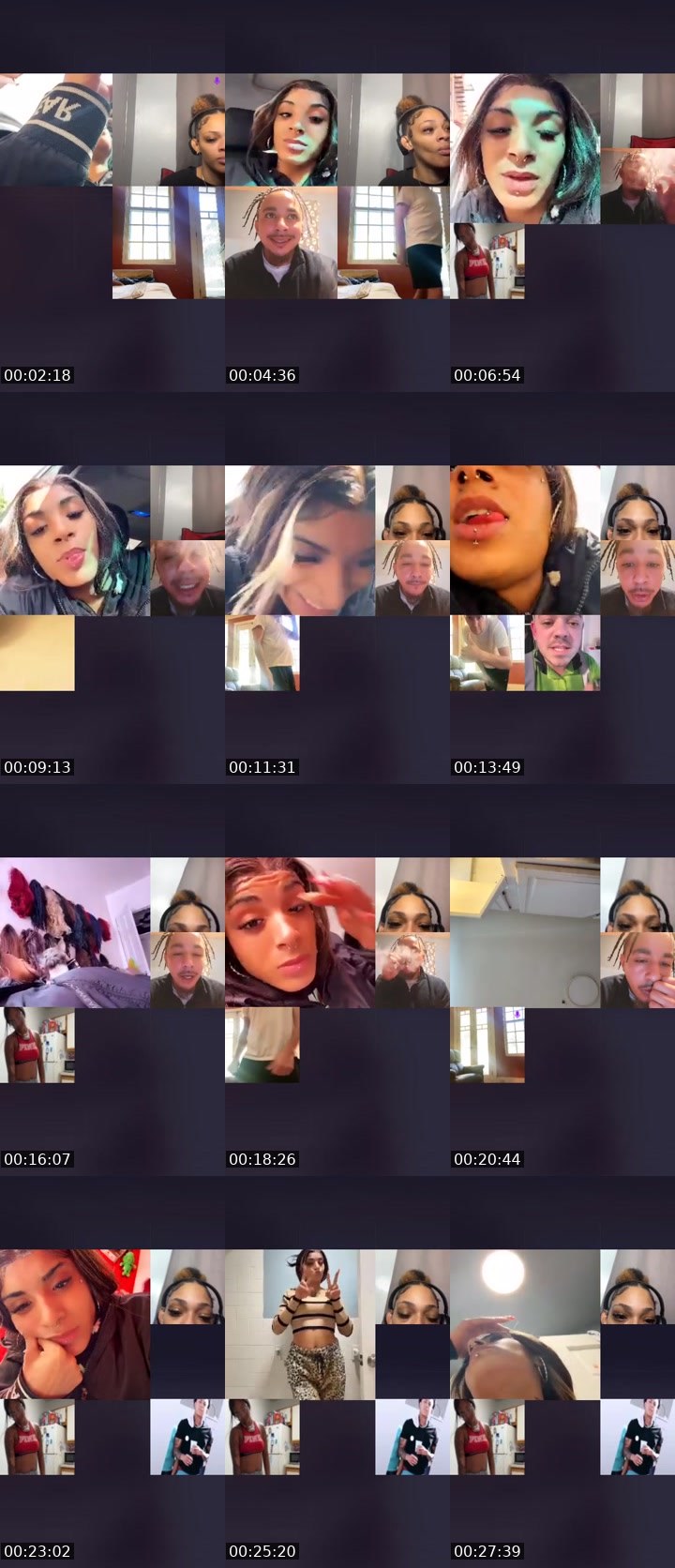 Contact-sheet preview of 💨ĐɆ₴₴łɆ฿₳฿ł🥂's Liveme recording