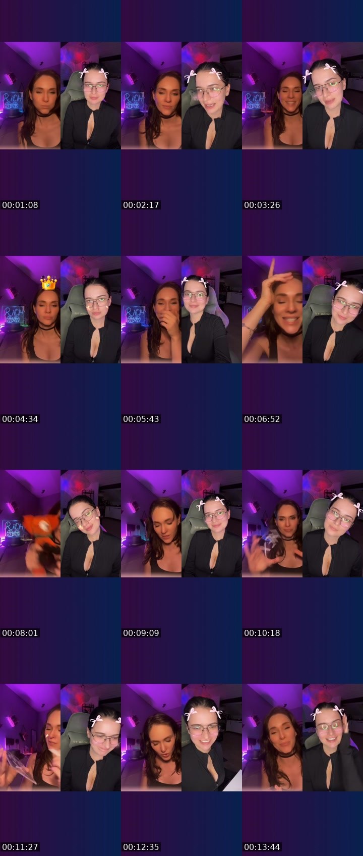Contact-sheet preview of Nastya🦊FOX's Liveme recording