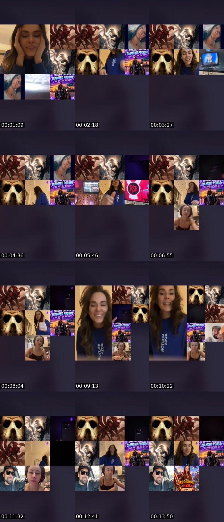 Contact-sheet preview of Nastya🦊FOX's Liveme recording