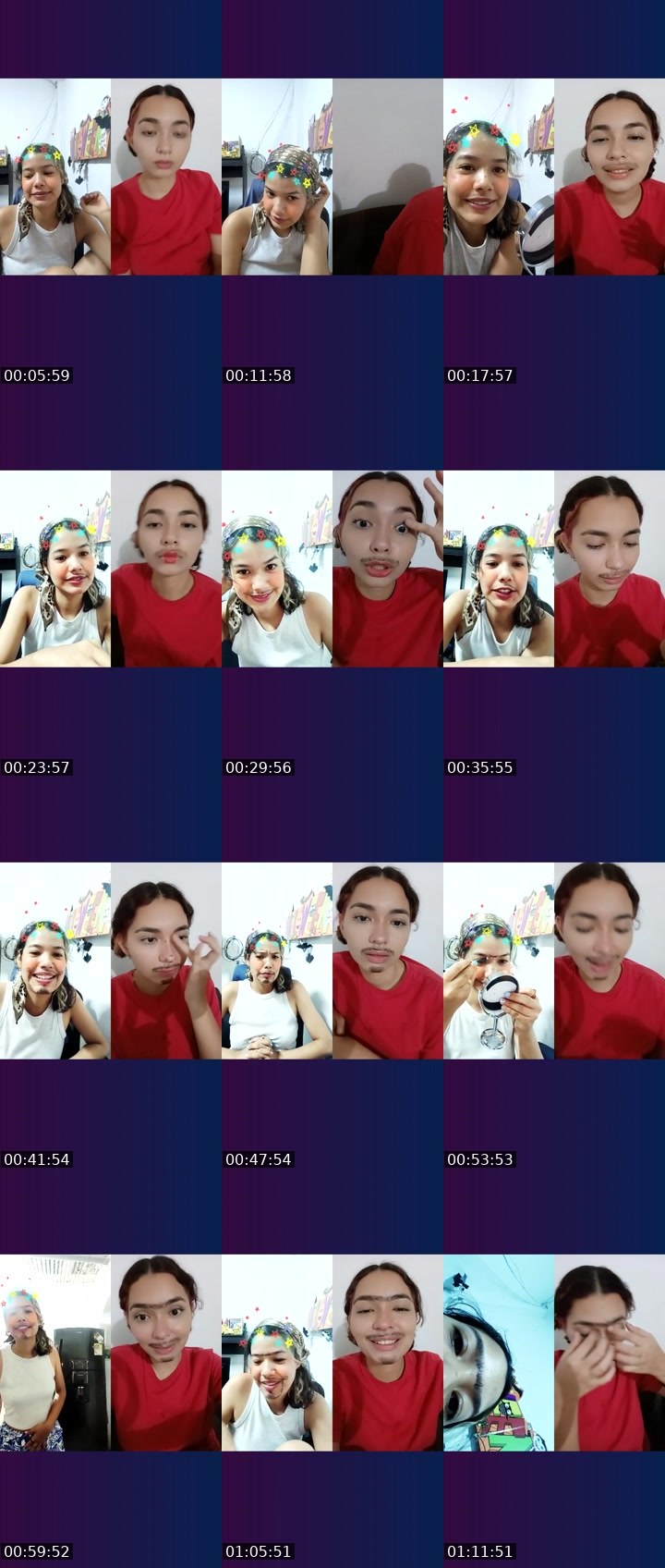 Contact-sheet preview of 🫯𝔍essik˙ᵕ˙🫧's Liveme recording