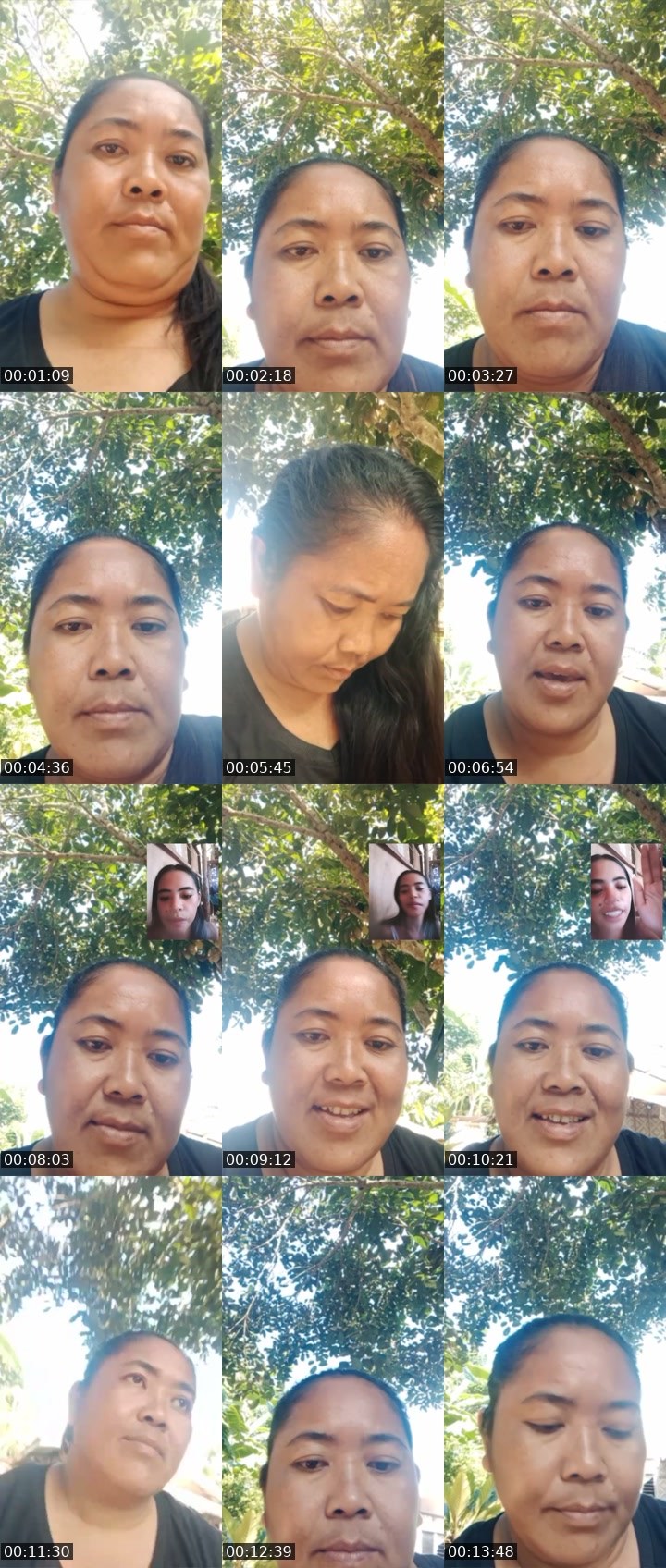 Contact-sheet preview of Marina Sayson's Liveme recording