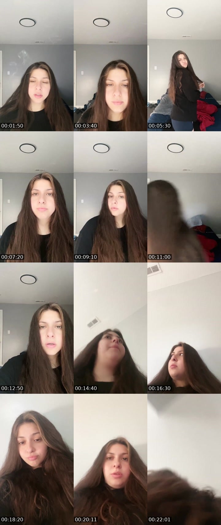 Contact-sheet preview of Amenna Sanchez's Liveme recording
