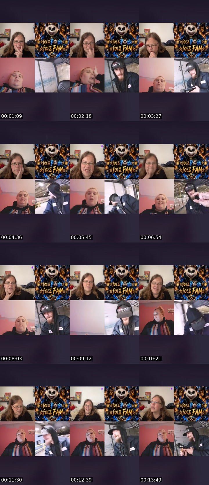 Contact-sheet preview of ⛧fօɛ⟁𝔅𝔩𝔦𝔰𝔰⛧'s Liveme recording